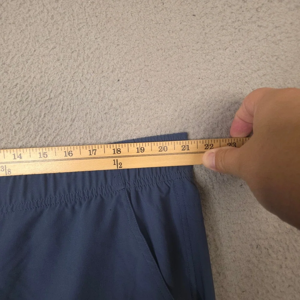 Eddie Bauer Pants Womens XXL Blue Hiking‎ Travel Elastic Waist 42 Straight Leg